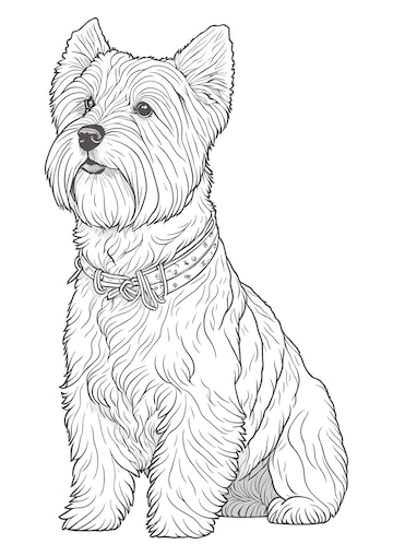 Premium vector free vector dog outline animal concept isolated vector west highland white terrier