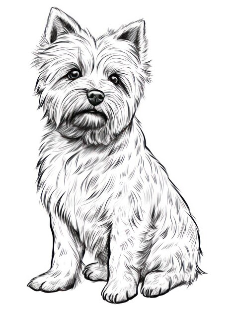 Premium ai image coloring pages for kids happy baby dog cartoon style