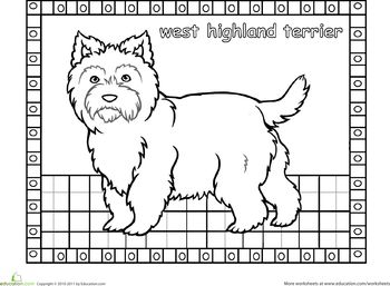 Color the west highland terrier worksheet education dog breeds dog coloring book highlands terrier