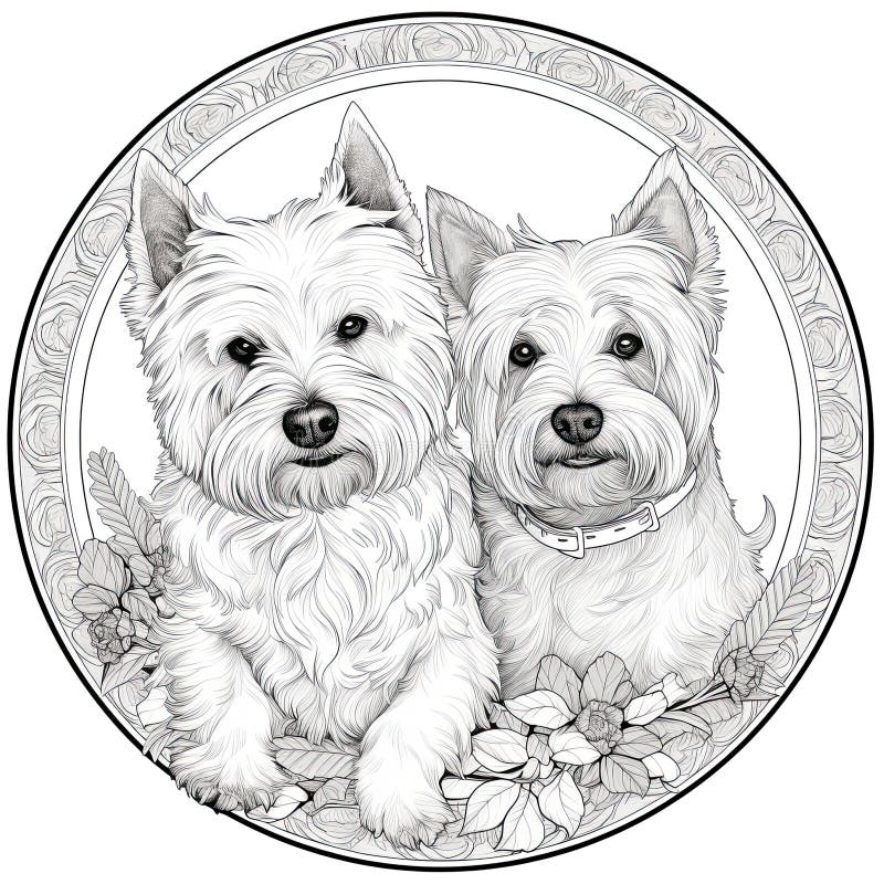 Coloring pages for adult creativity and stress relief stock illustration