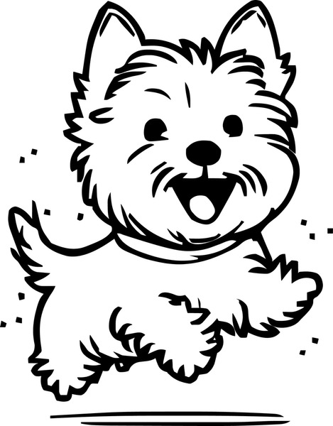 Hundred cartoon west highland white terrier royalty