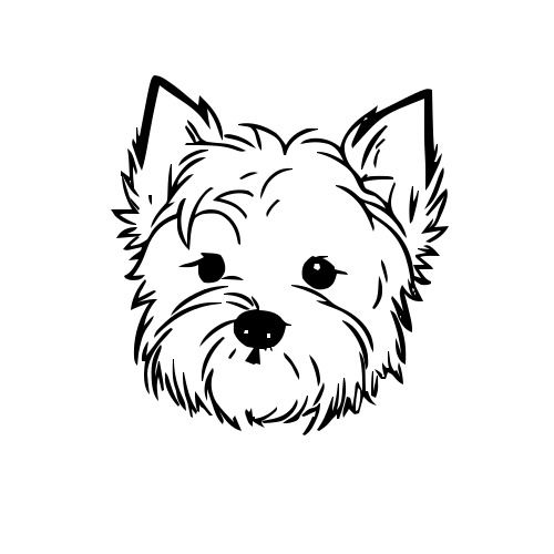 West highland white terrier logo vector west highland white terrier white terrier yorkie terrier