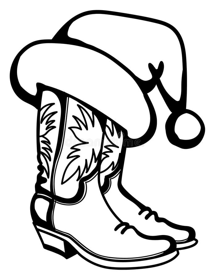 Boot christmas cowboy stock illustrations â boot christmas cowboy stock illustrations vectors clipart