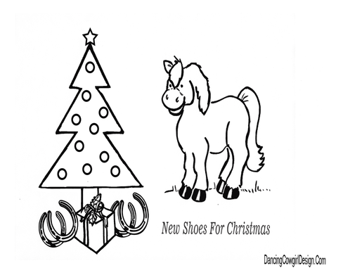 Western christmas coloring pages
