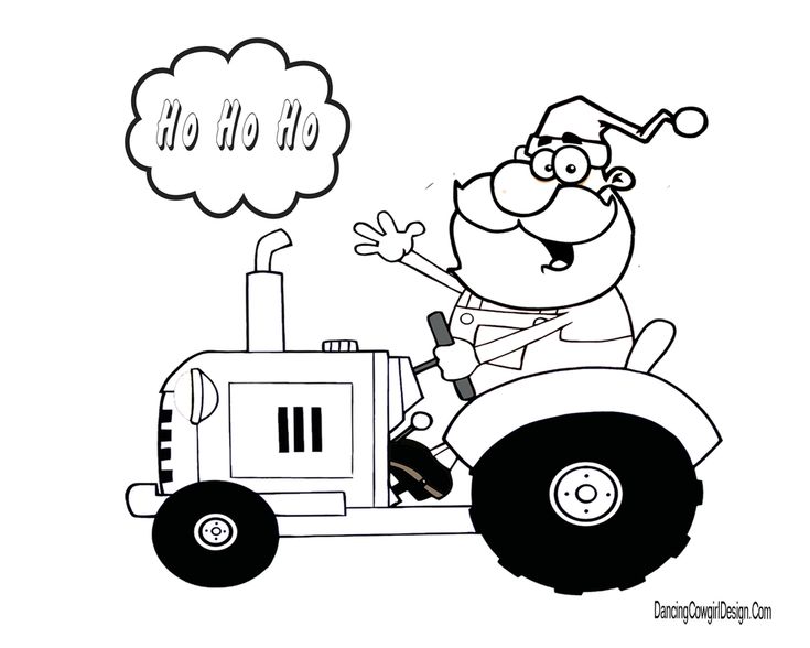 Western christmas coloring pages