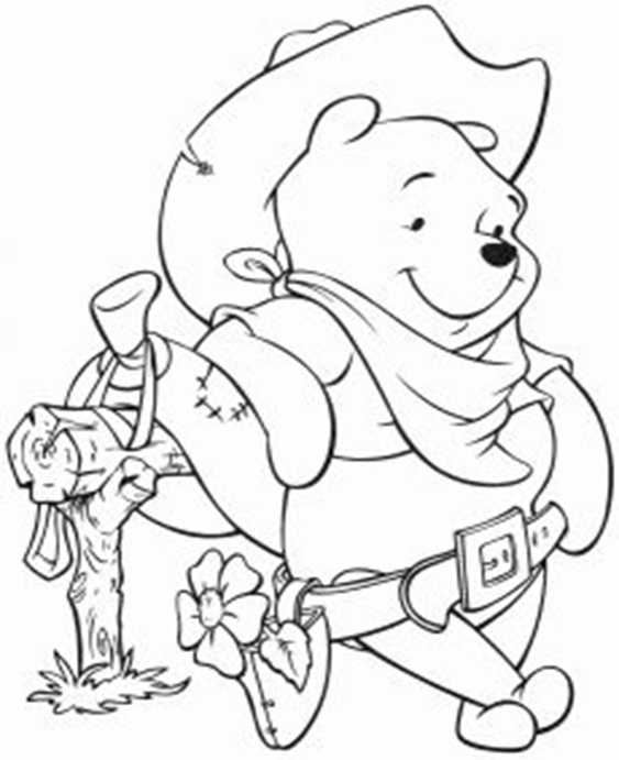 Free easy to print cowboy coloring pages