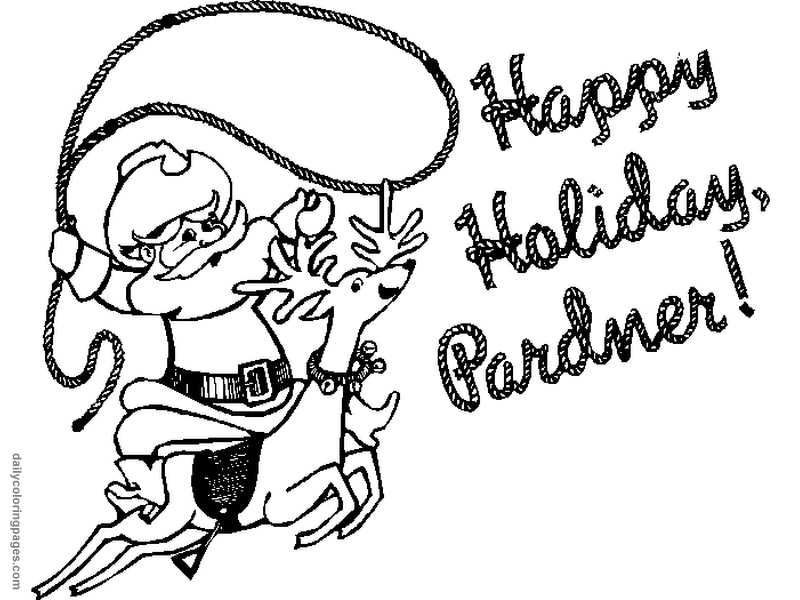 Country christmas coloring pages