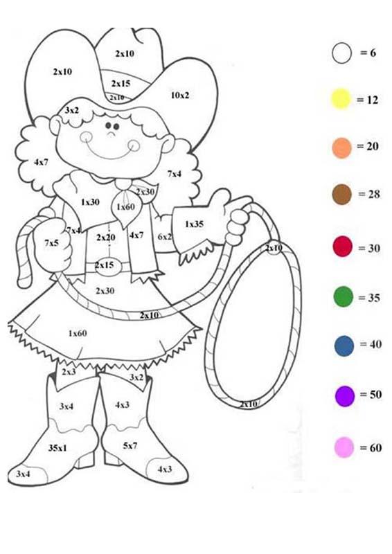 Western girl coloring pages