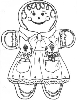 Western style gingerbread men coloring sheet by coley tpt