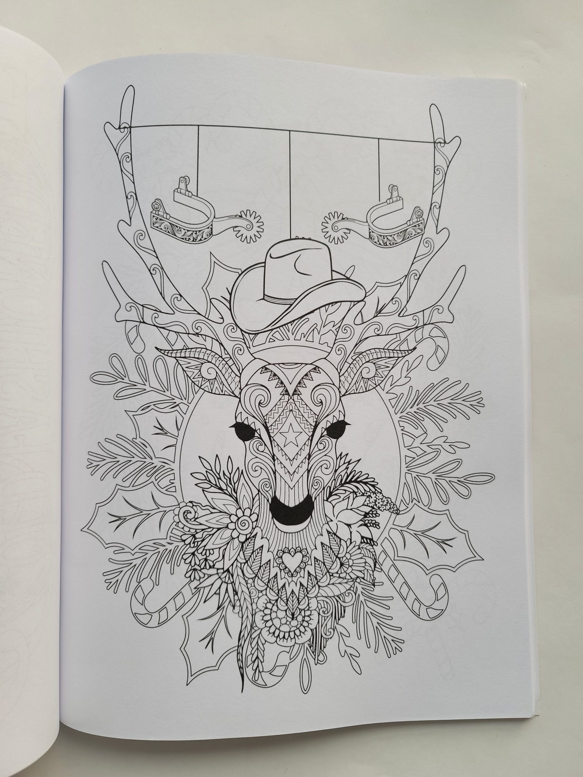 Christmas vibes western coloring book