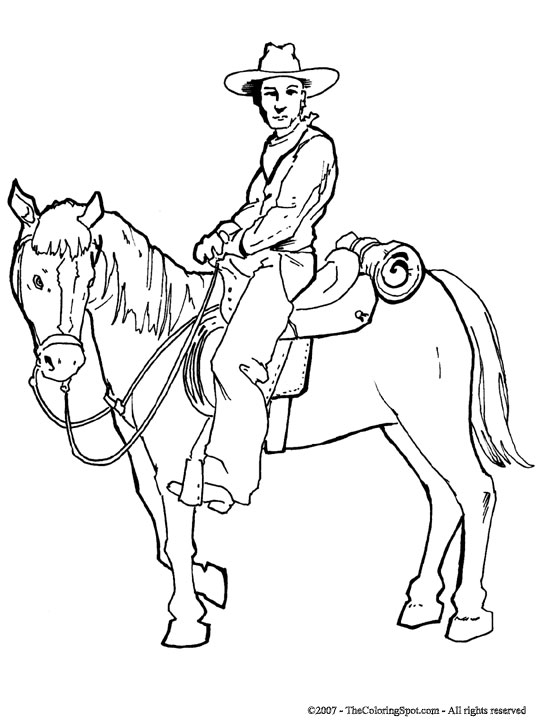Cowboy horse coloring page audio stories for kids free coloring pages colouring printables