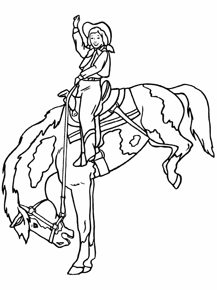 Cowboy coloring pages â birthday printable