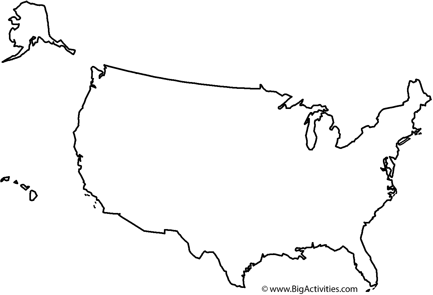 Map of the united states with title