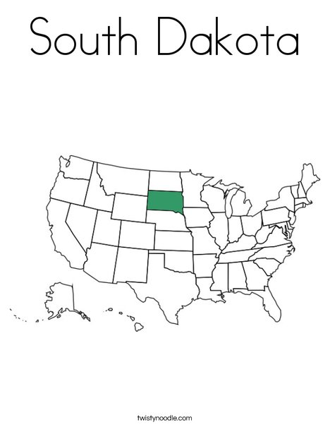 South dakota coloring page