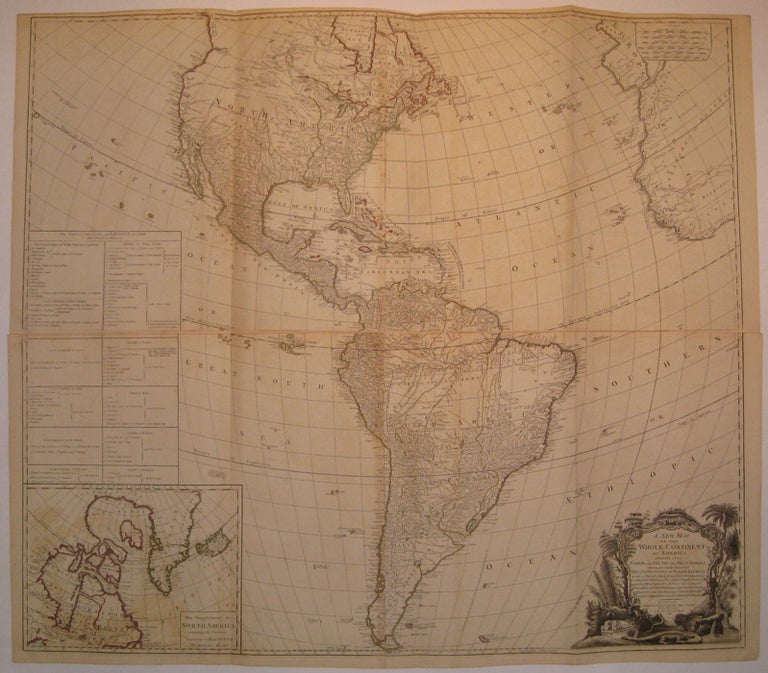 A new map of the whole continent of america divided into north and south and west indies wherein are exactly the described the united states of north america as well as the