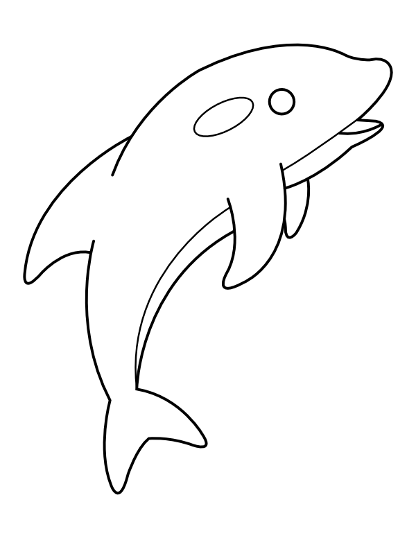Printable killer whale coloring page