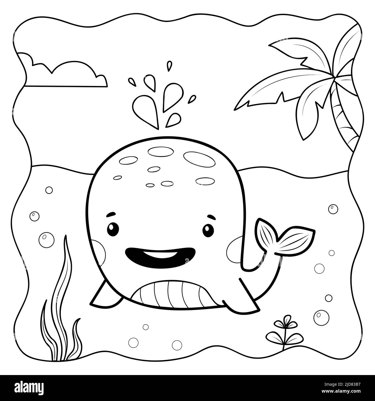 Kids whale cut out stock images pictures