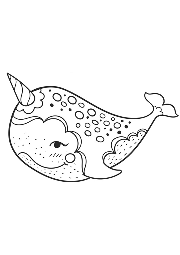 Coloring pages unicorn whale coloring pages