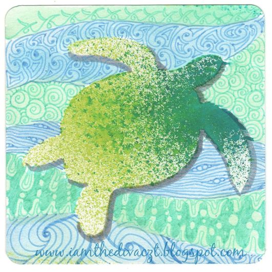 Ocean doodle stencils