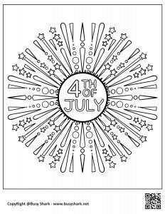 Th of july happy independence day free coloring page
