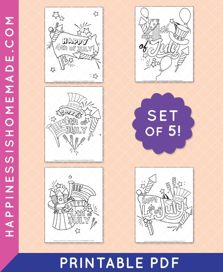 Th of july coloring pages â happiness is homemade