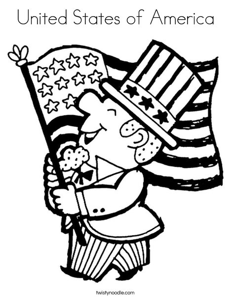 United states of america coloring page