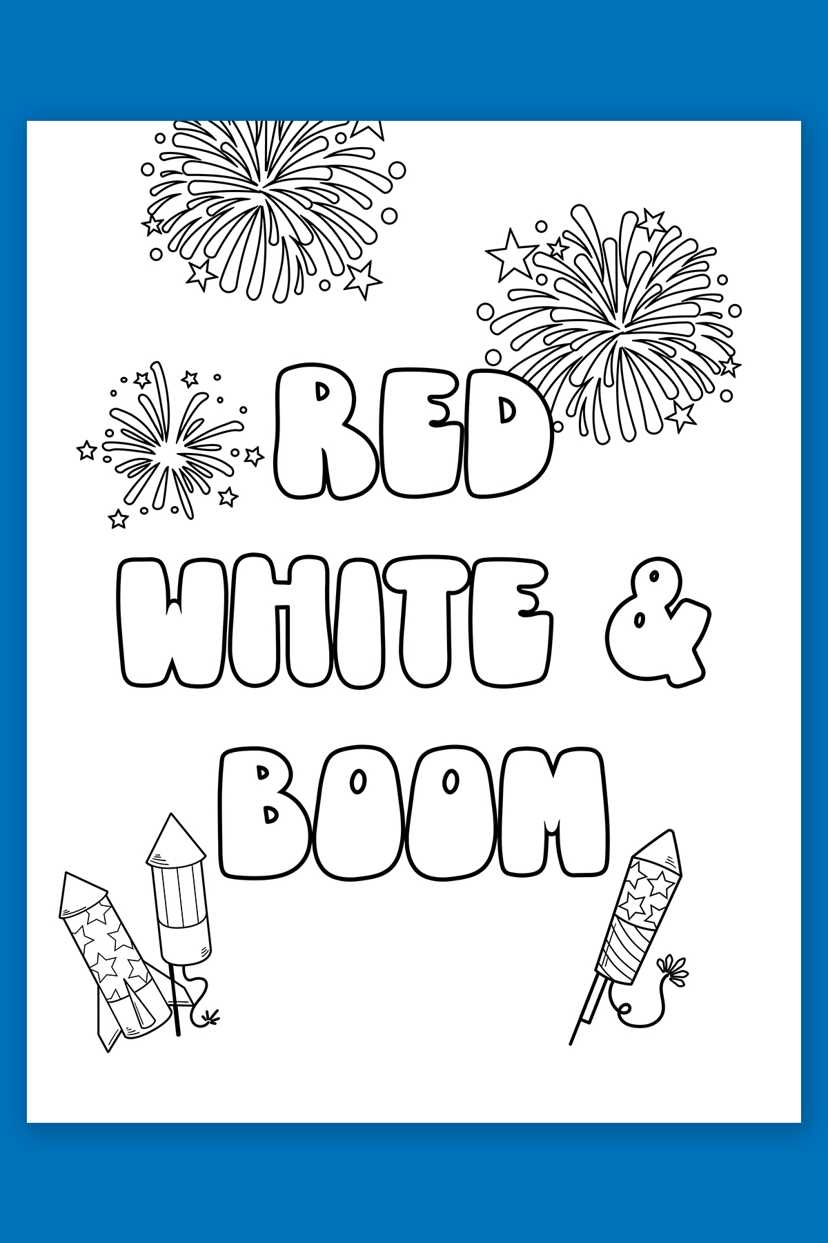 Th of july loring pages free printables instant download