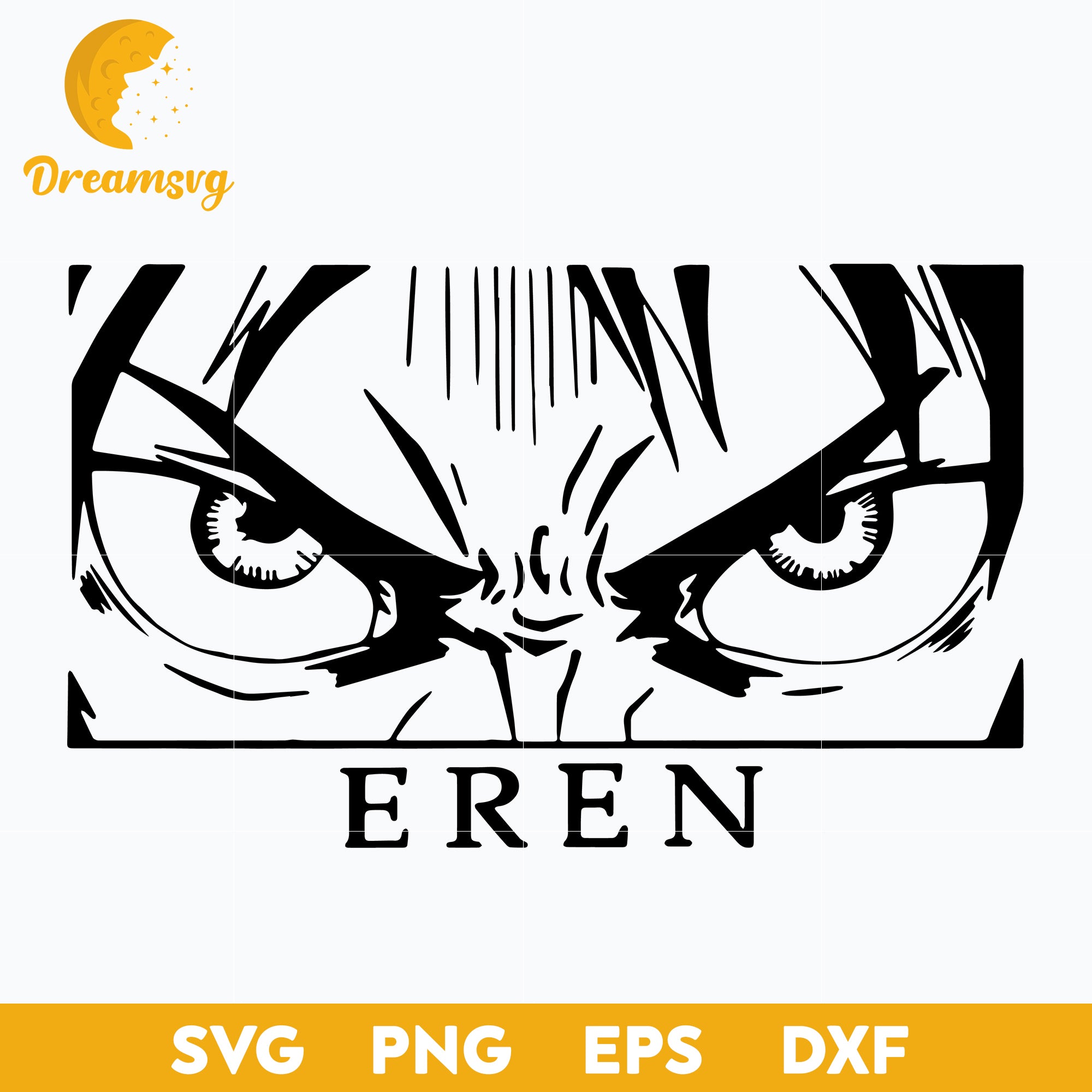 Eren yeager eyes svg eren titan svg attack on titan svg file for cr