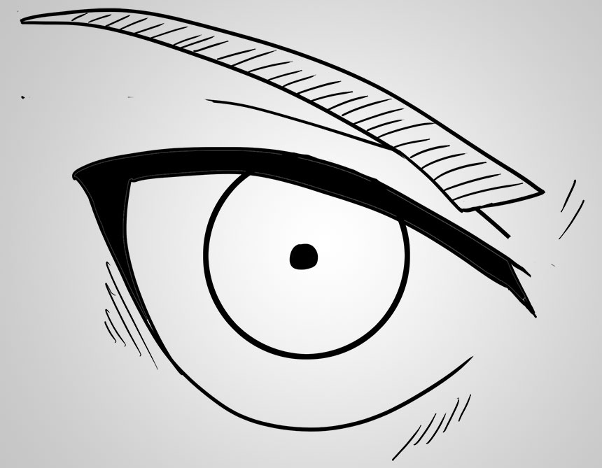 Drawing anime eyes