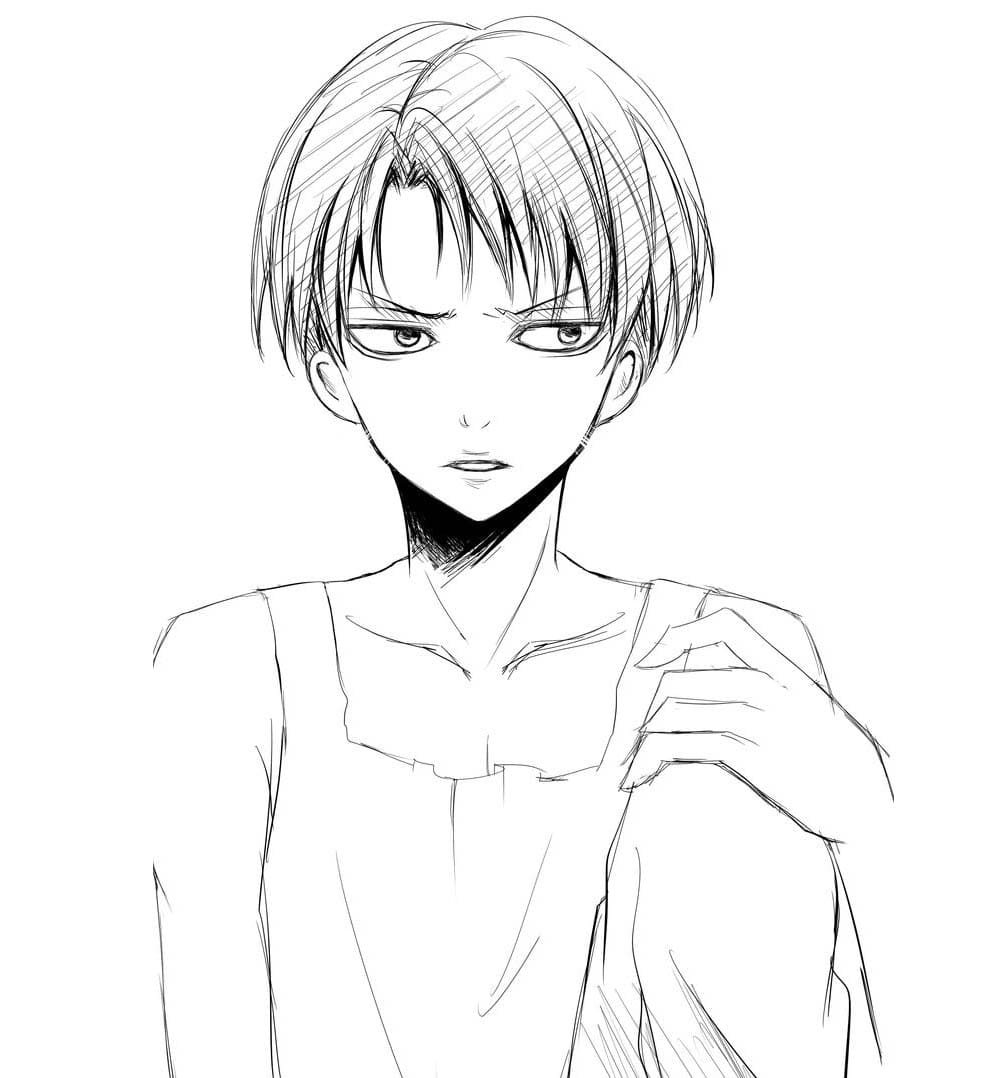 Levi ackerman coloring pages