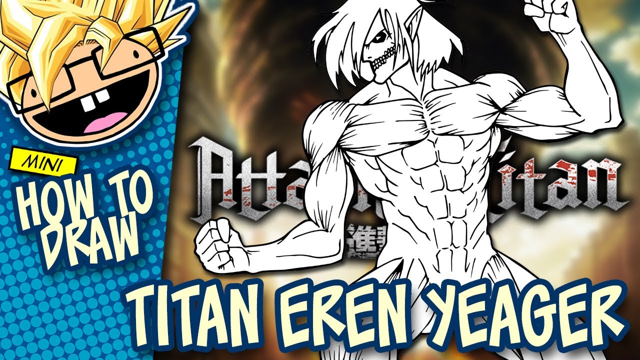 How to draw eren yeager titan for attack on titan narrated easy step