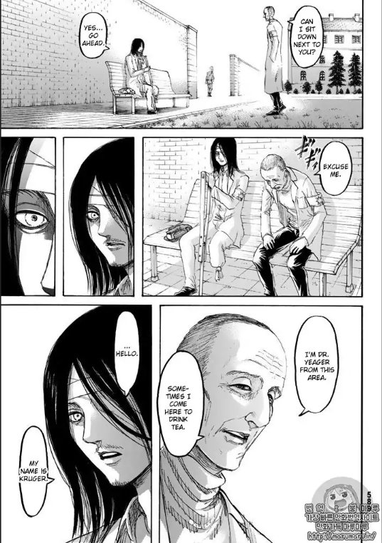 What would eren yeager look like if he had a different hair and eye color