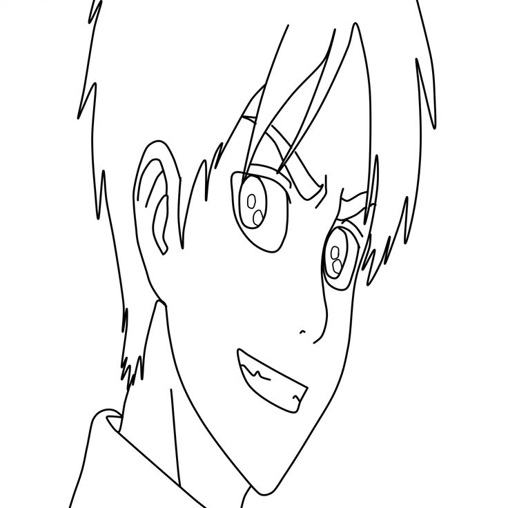 Line art of eren jaeger attack on titan art eren jaeger line art