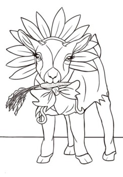 Easter baby goat coloring page by colleenie co tpt
