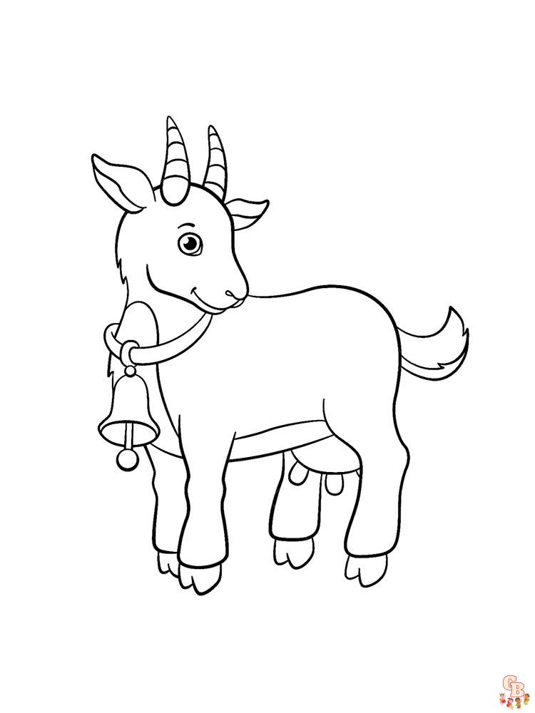 Goats coloring pages for kids