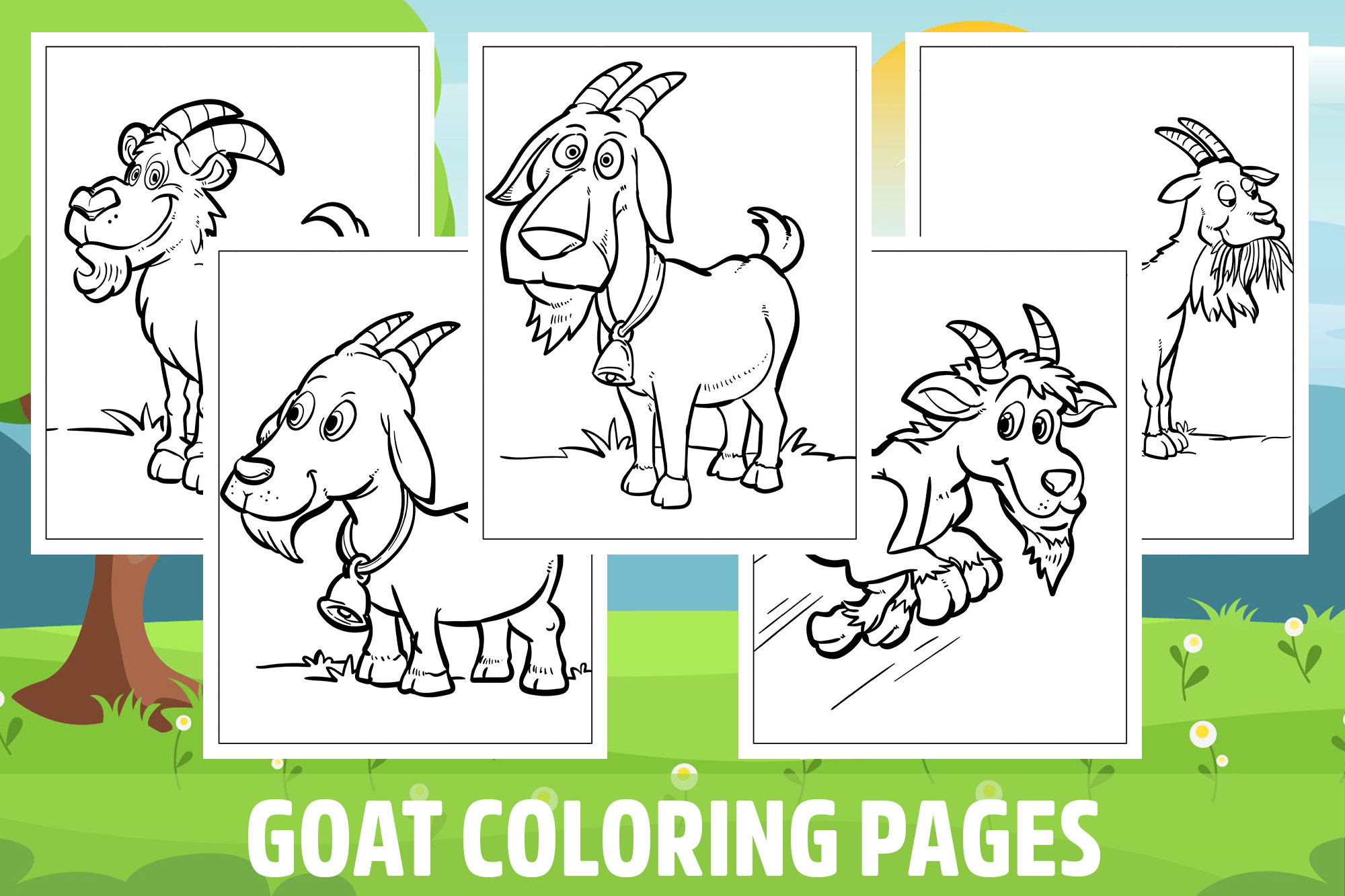 Goat coloring pages for kids girls boys teens birthday school activity made by teachers
