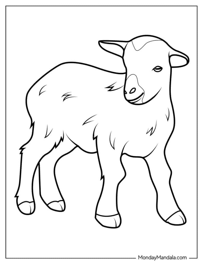 Goat coloring pages free pdf printables