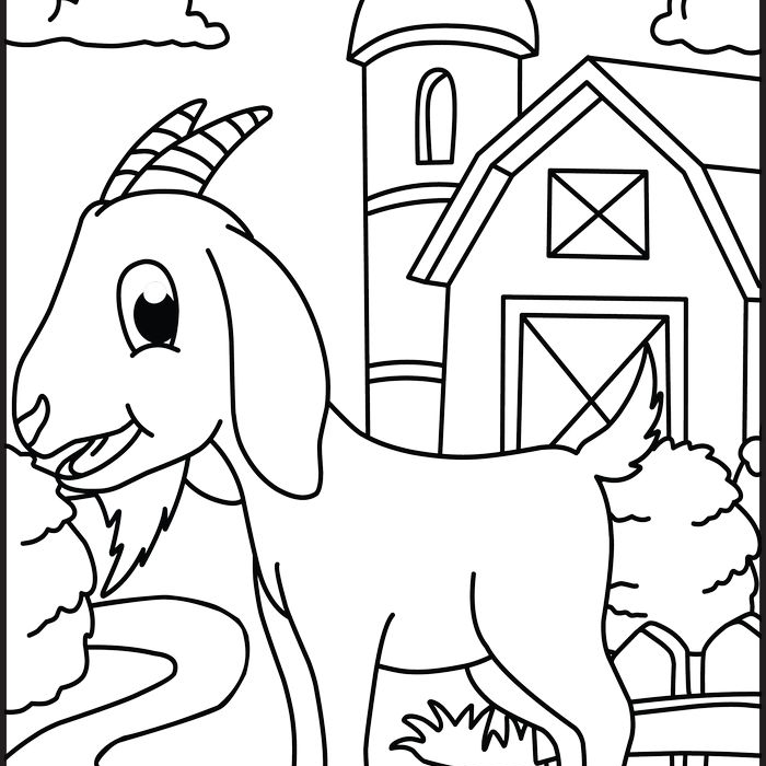 Goat coloring pages awesome cute goats to color