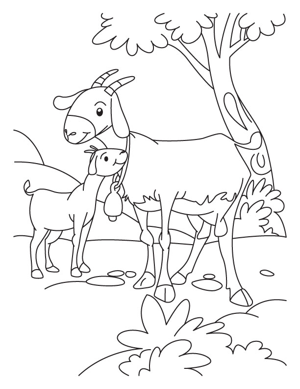Goat and kid coloring page download free goat and kid coloring page for kids best coloring pages