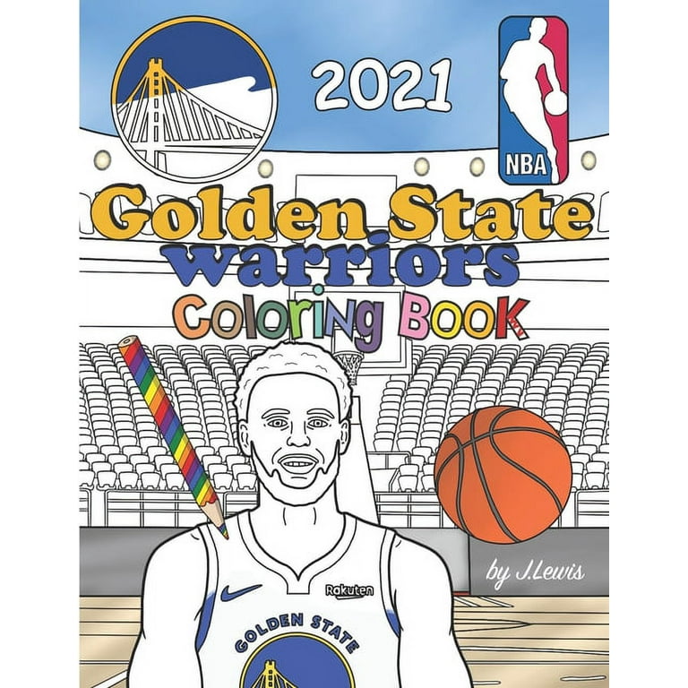 Golden state warriors coloring book basketball activity book for kids adults paperback