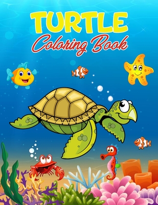Turtle coloring book unique illustrations to color wonderful turtle book for teens boys and kids great turtle activity book for child paperback gramercy books