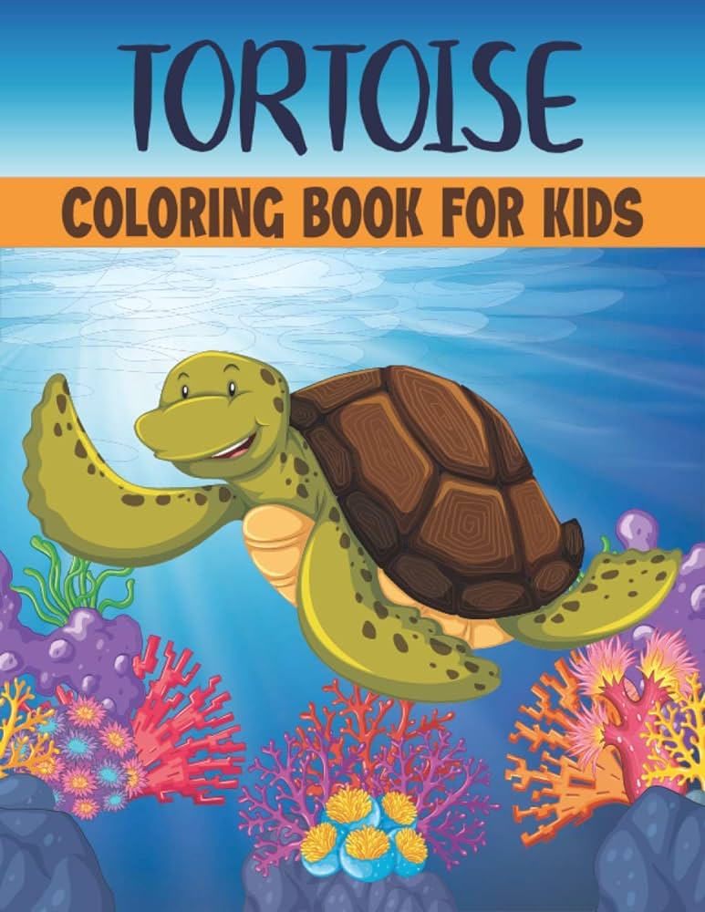 Tortoise loring book for kids tortoise loring pages publications rr books