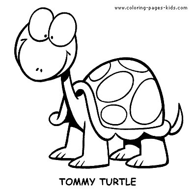 Happy turtle color page