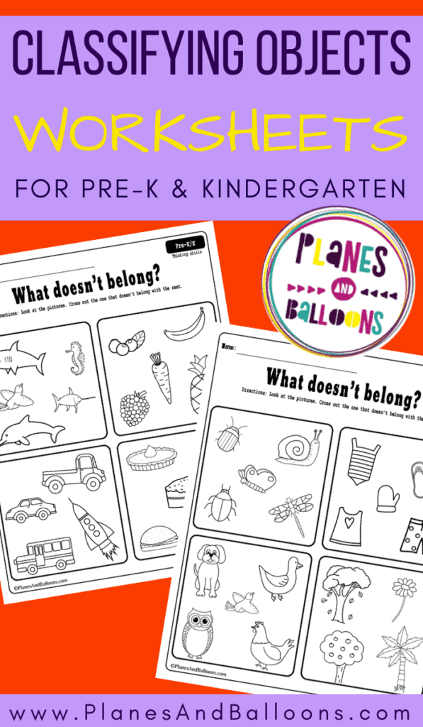 Things that dont belong worksheets pdf