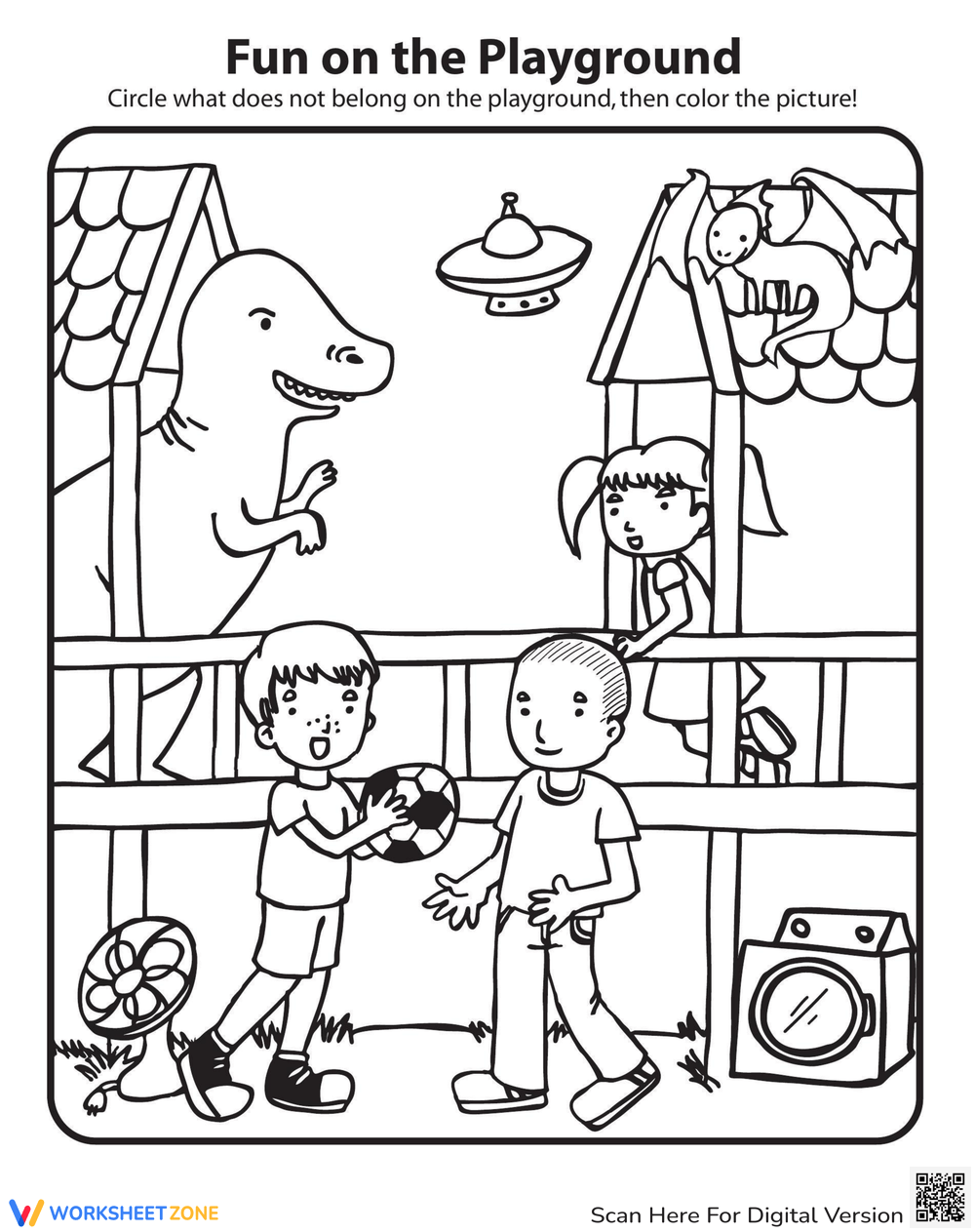 On the playground worksheet