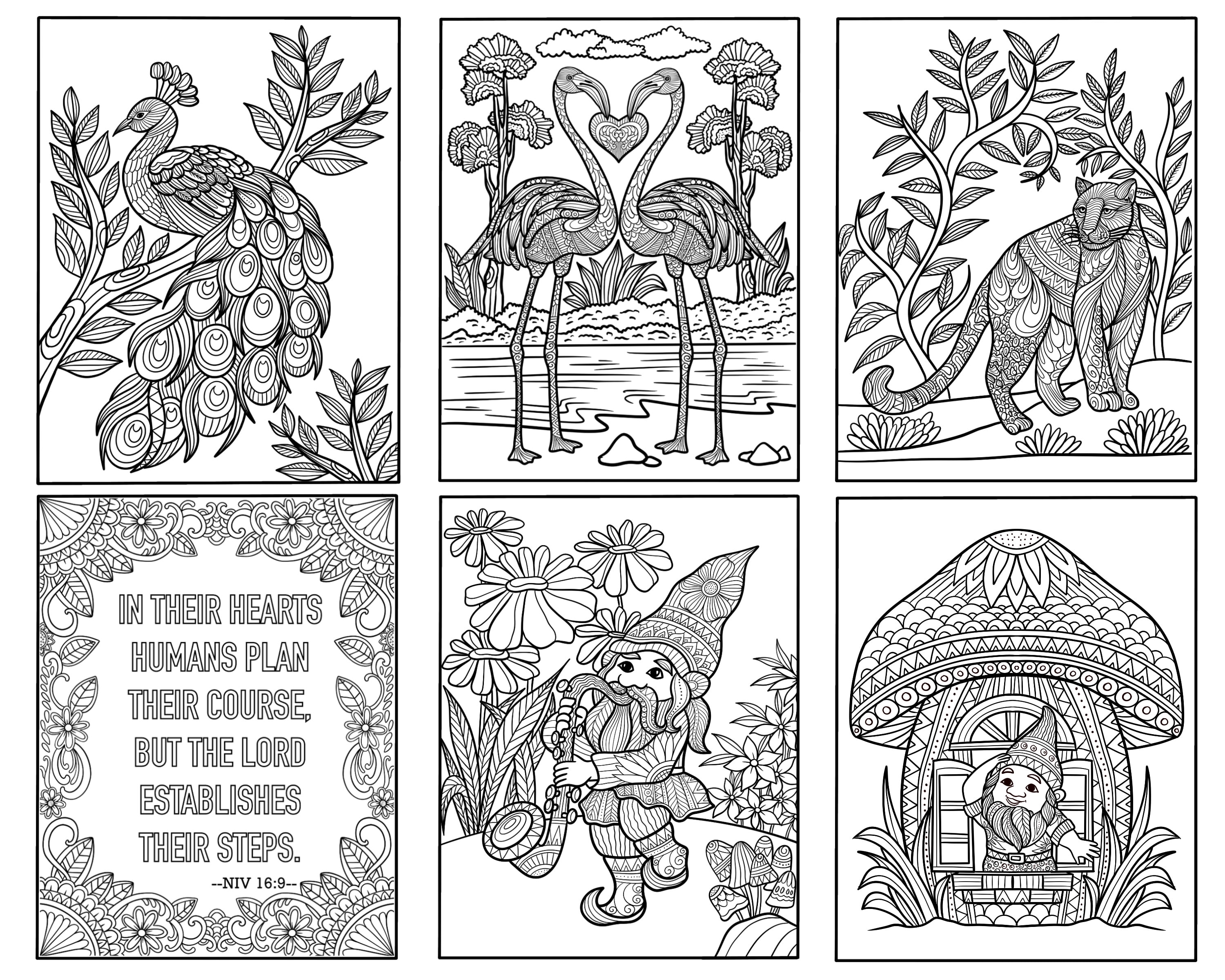 Illustrate adult coloring book page mandala designs by artsam