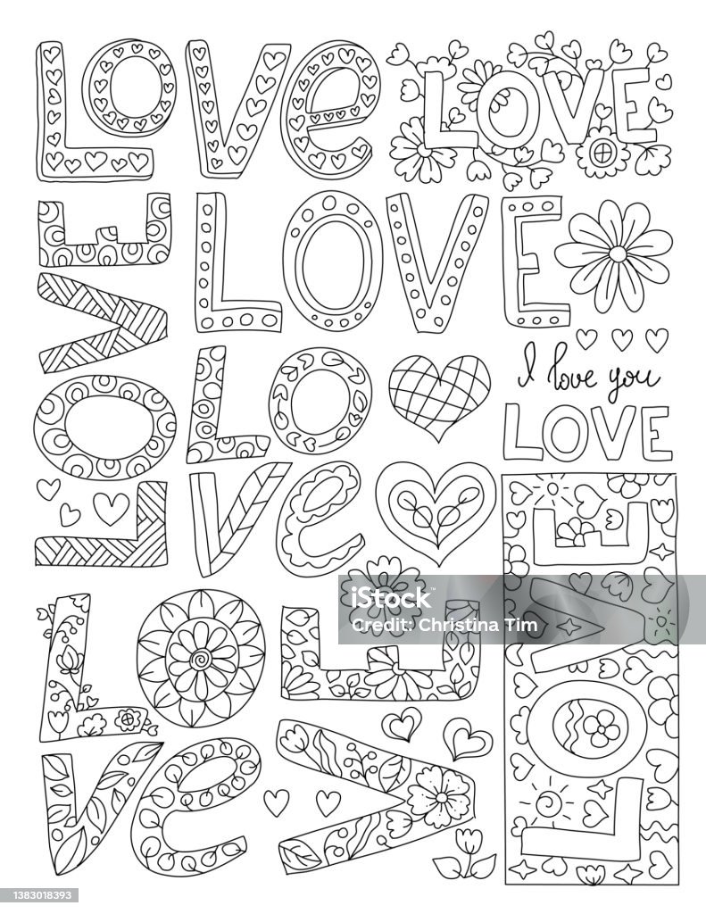 Positive coloring pages mandalas stock illustration