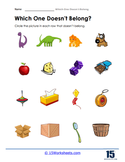 Doesnt belong worksheets