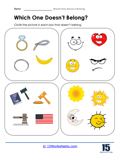 Doesnt belong worksheets