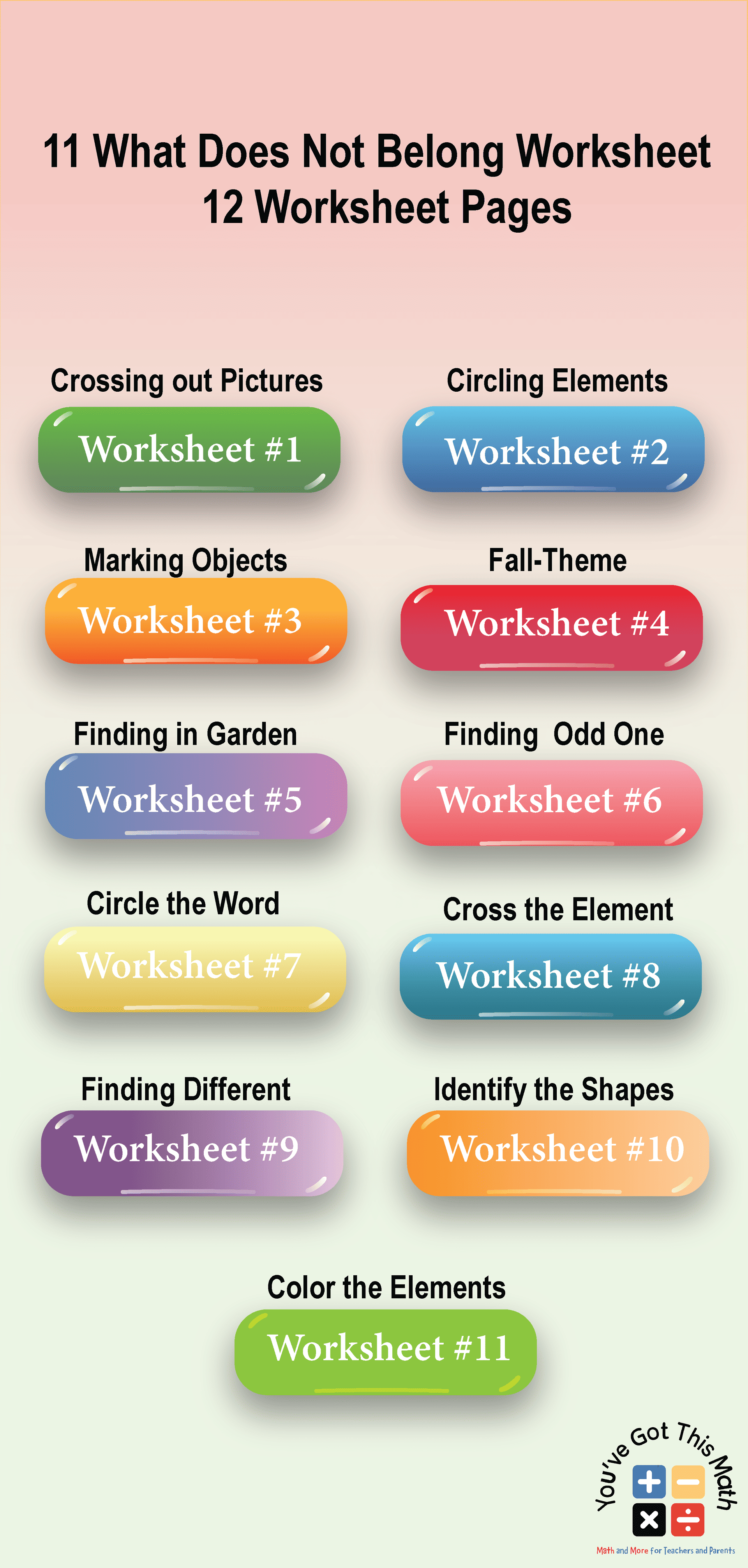 Fun what does not belong worksheet free printable